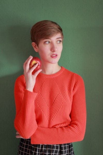 画像1: Crew neck knit (1)